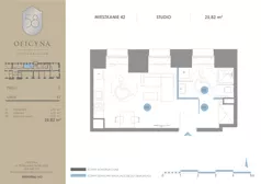 1 pokój, apartament inwestycyjny 25,82 m², parter, oferta nr 42, Oficyna - Apart Hotel, Łódź, Śródmieście, ul. Piotrkowska 56/58