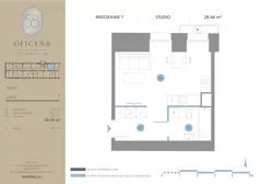 1 pokój, apartament inwestycyjny 28,44 m², piętro 1, oferta nr 7, Oficyna - Apart Hotel, Łódź, Śródmieście, ul. Piotrkowska 56/58