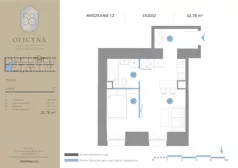 1 pokój, apartament inwestycyjny 32,78 m², piętro 1, oferta nr 12, Oficyna - Apart Hotel, Łódź, Śródmieście, ul. Piotrkowska 56/58