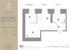 1 pokój, apartament inwestycyjny 32,37 m², piętro 1, oferta nr 13, Oficyna - Apart Hotel, Łódź, Śródmieście, ul. Piotrkowska 56/58