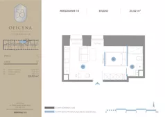 1 pokój, apartament inwestycyjny 25,02 m², piętro 1, oferta nr 15, Oficyna - Apart Hotel, Łódź, Śródmieście, ul. Piotrkowska 56/58