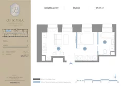 1 pokój, mieszkanie 27,29 m², piętro 2, oferta nr 59, Oficyna, Łódź, Śródmieście, ul. Piotrkowska 56/58