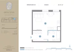 1 pokój, mieszkanie 31,51 m², piętro 4, oferta nr 34, Oficyna, Łódź, Śródmieście, ul. Piotrkowska 56/58
