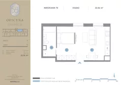 1 pokój, mieszkanie 32,06 m², piętro 4, oferta nr 70, Oficyna, Łódź, Śródmieście, ul. Piotrkowska 56/58