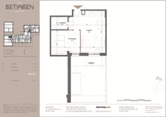 2 pokoje, mieszkanie 46,88 m², parter, oferta nr 1, Between, Łódź, Śródmieście, ul. Dowborczyków 12