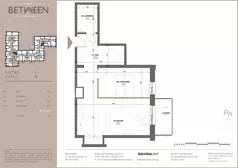2 pokoje, mieszkanie 52,46 m², piętro 1, oferta nr 11, Between, Łódź, Śródmieście, ul. Dowborczyków 12