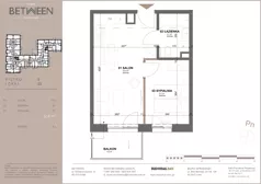 2 pokoje, mieszkanie 32,60 m², piętro 1, oferta nr 13, Between, Łódź, Śródmieście, ul. Dowborczyków 12