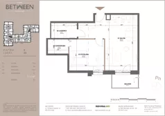 2 pokoje, mieszkanie 50,89 m², piętro 2, oferta nr 23, Between, Łódź, Śródmieście, ul. Dowborczyków 12