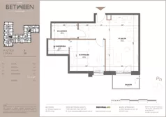 2 pokoje, mieszkanie 51,33 m², piętro 3, oferta nr 36, Between, Łódź, Śródmieście, ul. Dowborczyków 12