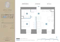 2 pokoje, apartament inwestycyjny 39,72 m², parter, oferta nr 3, Oficyna - Apart Hotel, Łódź, Śródmieście, ul. Piotrkowska 56/58