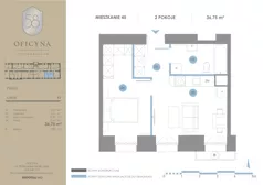 2 pokoje, mieszkanie 36,75 m², piętro 1, oferta nr 45, Oficyna, Łódź, Śródmieście, ul. Piotrkowska 56/58
