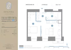 2 pokoje, mieszkanie 36,61 m², piętro 2, oferta nr 54, Oficyna, Łódź, Śródmieście, ul. Piotrkowska 56/58