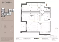 3 pokoje, mieszkanie 66,33 m², piętro 1, oferta nr 10, Between, Łódź, Śródmieście, ul. Dowborczyków 12