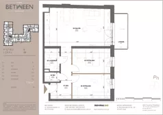3 pokoje, mieszkanie 72,09 m², piętro 2, oferta nr 16, Between, Łódź, Śródmieście, ul. Dowborczyków 12