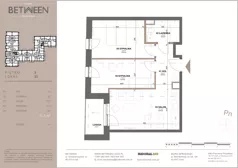 3 pokoje, mieszkanie 51,04 m², piętro 3, oferta nr 33, Between, Łódź, Śródmieście, ul. Dowborczyków 12