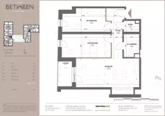 3 pokoje, mieszkanie 66,67 m², piętro 5, oferta nr 56, Between, Łódź, Śródmieście, ul. Dowborczyków 12