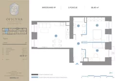 3 pokoje, mieszkanie 58,40 m², piętro 1, oferta nr 49, Oficyna, Łódź, Śródmieście, ul. Piotrkowska 56/58