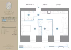 3 pokoje, mieszkanie 52,47 m², piętro 2, oferta nr 57, Oficyna, Łódź, Śródmieście, ul. Piotrkowska 56/58