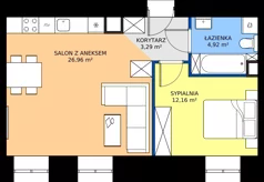 2 pokoje, mieszkanie 47,33 m², piętro 2, oferta nr 56, Oficyna, Łódź, Śródmieście, ul. Piotrkowska 56/58