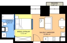 1 pokój, mieszkanie 27,26 m², piętro 1, oferta nr 43, Oficyna, Łódź, Śródmieście, ul. Piotrkowska 56/58
