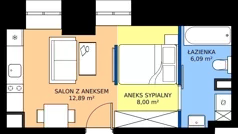 1 pokój, mieszkanie 26,98 m², piętro 2, oferta nr 60, Oficyna, Łódź, Śródmieście, ul. Piotrkowska 56/58