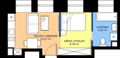 1 pokój, mieszkanie 27,29 m², piętro 2, oferta nr 59, Oficyna, Łódź, Śródmieście, ul. Piotrkowska 56/58