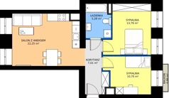 3 pokoje, mieszkanie 59,03 m², piętro 3, oferta nr 67, Oficyna, Łódź, Śródmieście, ul. Piotrkowska 56/58