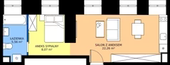 1 pokój, apartament inwestycyjny 35,89 m², piętro 1, oferta nr 14, Oficyna - Apart Hotel, Łódź, Śródmieście, ul. Piotrkowska 56/58