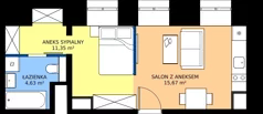 1 pokój, apartament inwestycyjny 31,65 m², parter, oferta nr 6, Oficyna - Apart Hotel, Łódź, Śródmieście, ul. Piotrkowska 56/58