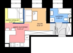 1 pokój, apartament inwestycyjny 32,37 m², piętro 1, oferta nr 13, Oficyna - Apart Hotel, Łódź, Śródmieście, ul. Piotrkowska 56/58