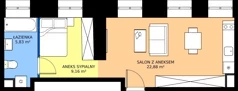 1 pokój, apartament inwestycyjny 37,87 m², piętro 2, oferta nr 23, Oficyna - Apart Hotel, Łódź, Śródmieście, ul. Piotrkowska 56/58