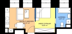 1 pokój, apartament inwestycyjny 26,49 m², parter, oferta nr 41, Oficyna - Apart Hotel, Łódź, Śródmieście, ul. Piotrkowska 56/58