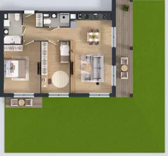 3 pokoje, mieszkanie 72,48 m², parter, oferta nr A1/50, ESSA Kliny, Kraków, Swoszowice, Kliny, ul. Anny Szwed-Śniadowskiej