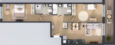 3 pokoje, mieszkanie 64,41 m², piętro 1, oferta nr A1/56, ESSA Kliny, Kraków, Swoszowice, Kliny, ul. Anny Szwed-Śniadowskiej