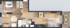 3 pokoje, mieszkanie 56,03 m², piętro 2, oferta nr A1/140, ESSA Kliny, Kraków, Swoszowice, Kliny, ul. Anny Szwed-Śniadowskiej
