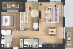 3 pokoje, mieszkanie 66,26 m², piętro 1, oferta nr A2/31, ESSA Kliny, Kraków, Swoszowice, Kliny, ul. Anny Szwed-Śniadowskiej
