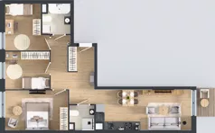 4 pokoje, mieszkanie 72,97 m², piętro 2, oferta nr A2/40, ESSA Kliny, Kraków, Swoszowice, Kliny, ul. Anny Szwed-Śniadowskiej