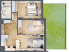 3 pokoje, mieszkanie 61,87 m², parter, oferta nr M1, Prato Park, Kraków, Czyżyny, ul. Na Łąkach