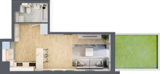 1 pokój, mieszkanie 30,25 m², parter, oferta nr M3, Prato Park, Kraków, Czyżyny, ul. Na Łąkach