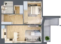 2 pokoje, mieszkanie 48,57 m², piętro 1, oferta nr M11, Prato Park, Kraków, Czyżyny, ul. Na Łąkach