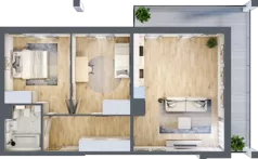 3 pokoje, mieszkanie 68,80 m², piętro 2, oferta nr M20, Prato Park, Kraków, Czyżyny, ul. Na Łąkach