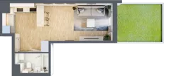 1 pokój, mieszkanie 30,25 m², parter, oferta nr M77, Prato Park, Kraków, Czyżyny, ul. Na Łąkach