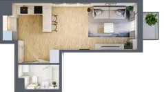 1 pokój, mieszkanie 30,60 m², piętro 1, oferta nr M94, Prato Park, Kraków, Czyżyny, ul. Na Łąkach