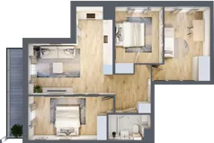 4 pokoje, mieszkanie 69,58 m², piętro 1, oferta nr M19, Prato Park, Kraków, Czyżyny, ul. Na Łąkach