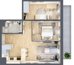 3 pokoje, mieszkanie 51,64 m², piętro 2, oferta nr M112, Prato Park, Kraków, Czyżyny, ul. Na Łąkach
