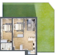 3 pokoje, mieszkanie 62,57 m², parter, oferta nr M66, Prato Park, Kraków, Czyżyny, ul. Na Łąkach