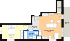 2 pokoje, mieszkanie 48,22 m², piętro 3, oferta nr 100, Podedworze 11, Kraków, Podgórze Duchackie, Piaski Wielkie, ul. Podedworze 11