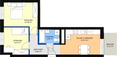 3 pokoje, mieszkanie 44,26 m², piętro 8, oferta nr 24, Podedworze 11, Kraków, Podgórze Duchackie, Piaski Wielkie, ul. Podedworze 11