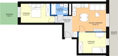 3 pokoje, mieszkanie 53,08 m², parter, oferta nr 91, Podedworze 11, Kraków, Podgórze Duchackie, Piaski Wielkie, ul. Podedworze 11