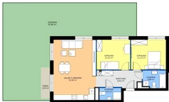 3 pokoje, apartament 73,06 m², parter, oferta nr A1/80, ESSA Kliny, Kraków, Swoszowice, Kliny, ul. Anny Szwed-Śniadowskiej